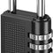 Combination Padlock, 4 Digit Combination Lock for Gym Locker, School Locker, Shed, Fence, Hasp, Garage (Black)